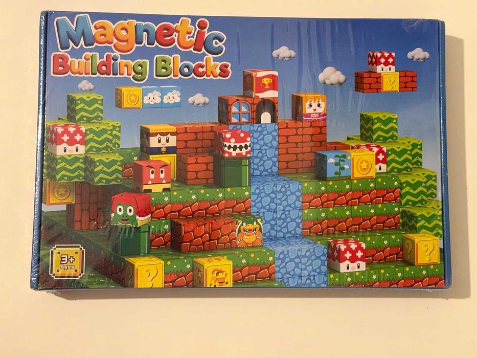 Магнитни строителни блокчета, сензорни играчки, 3+ години, 108 части