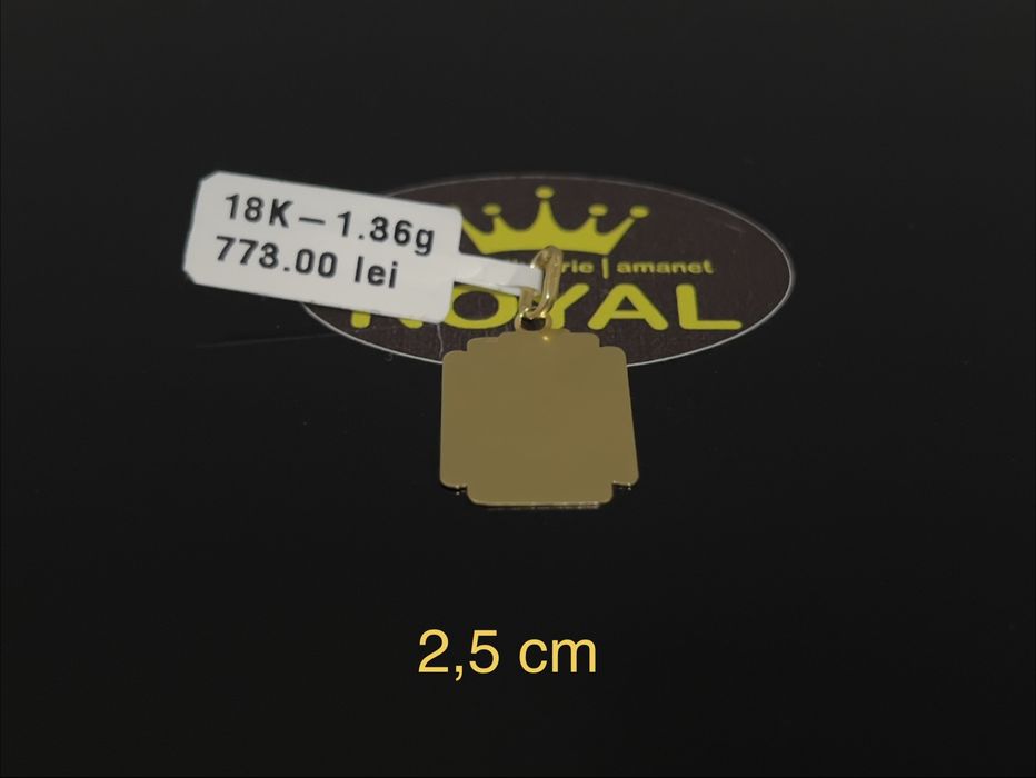 Bijuteria Royal CB: Pandant placa aur 18k 1,36gr