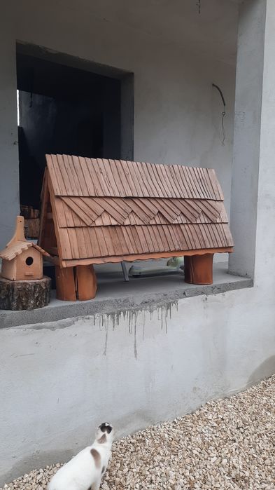 Plug vechi autentic cu jug si caruta