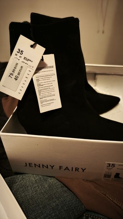 Дамски  боти велурени JENNY FAIRY, Нови