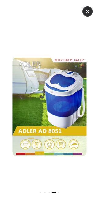 Masina de spalat rufe portabila ADLER AD 8051 ,turist, 580 wati, alb