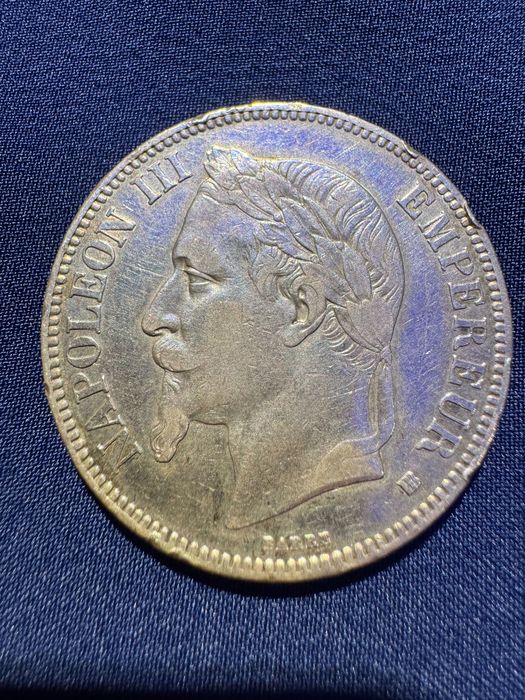 Lot 4 monede argint 5 Francs (Franci)