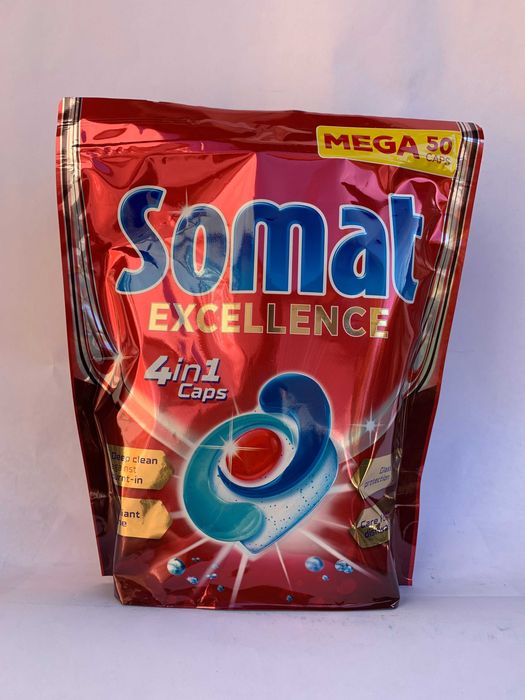 Препарат за съдомиялна Somat Excellence 4 в 1 - 50 измивания -2 пакета