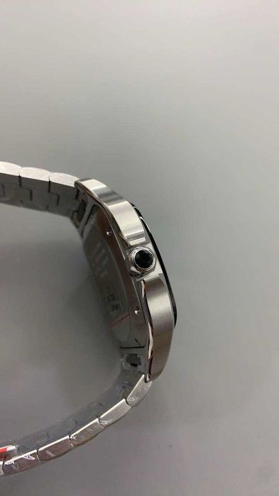 Cartier Santos 100 сребристо/черен базъл