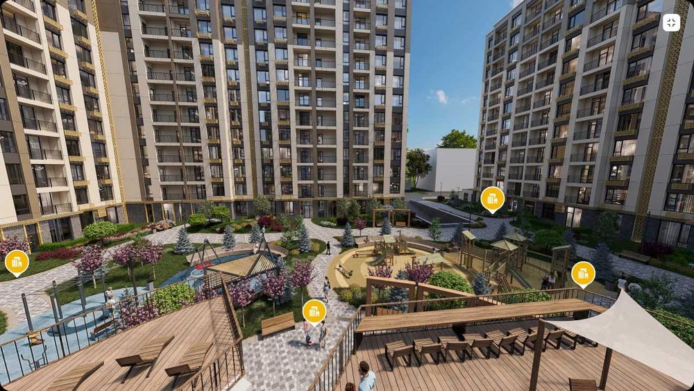 БИЗНЕС! 3-комнатная-65,28 м²! Уста Ширин.  1 кв.м.- 13,5  МЛН.сум (XS)