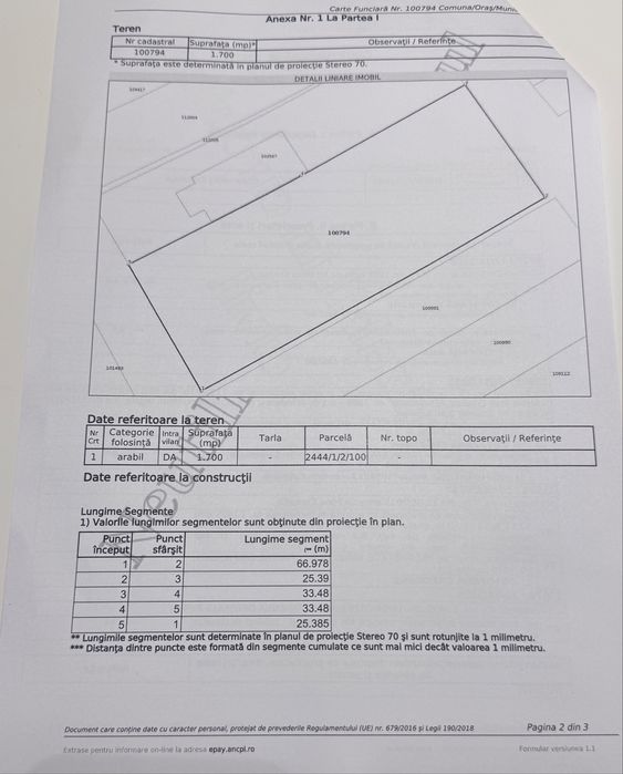 Teren intravilan de vânzare – Avrig, Sibiu | 1.700 mp | Front stradal 25 m | Parcelabil( 850 mp/ parcela )