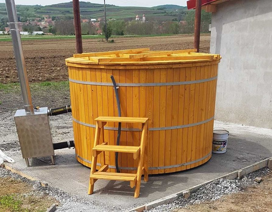 Ciubar din lemn cu soba exterioara inox - Ideal pentru Relaxare