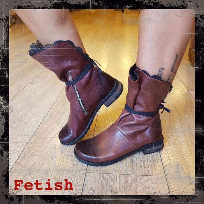 Fetish style! Комплект чисто нови боти и чанта от естествена кожа!