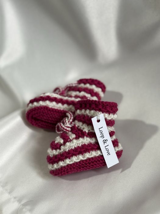 Детские вязаные пинетки