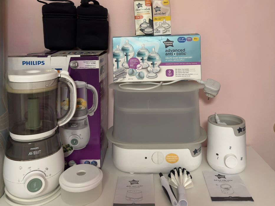 Комплект - Шишета, Стерилизатор, Нагревател и Уред за готвене на пара