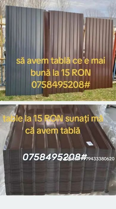 Cea mai bună din tablă la 15 RON metru