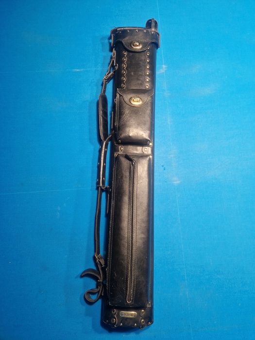 Husa biliard tip hardcase, 2 butt + 4 shafturi, piele, stare bună