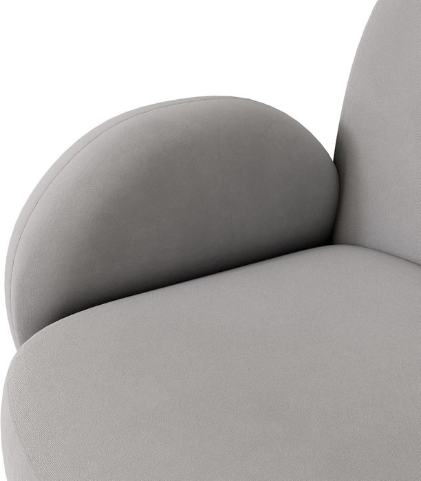 NOU Fotoliu rotativ, catifea gri