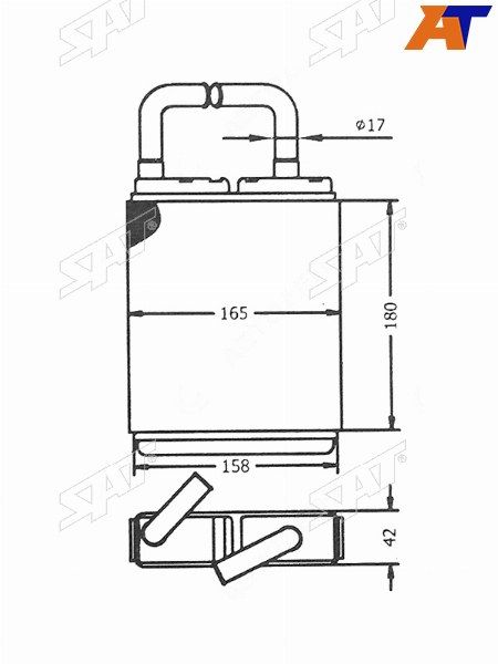Радиатор отопителя салона  Mazda Mpv
