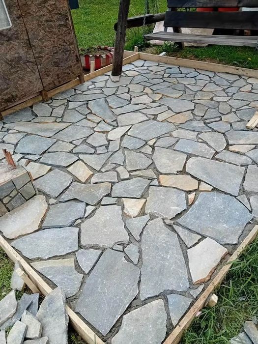 Piatra naturala de munte rezistentă la trafic greu, Asiguram transport și montaj in toată țara