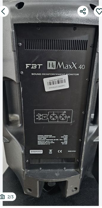 Boxe Fbt himax 40 passive
