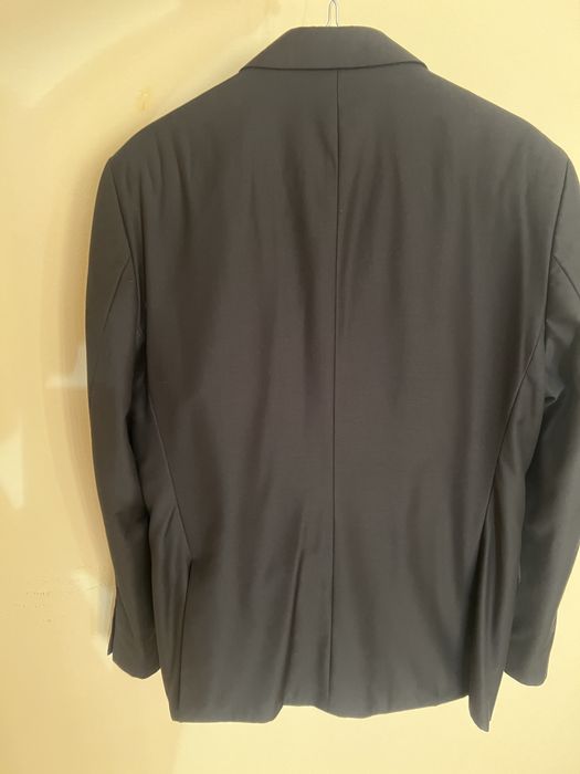 Costum negru sacou si pantaloni