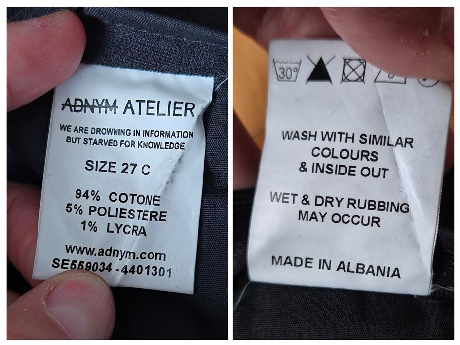 Pantaloni premium Adnym Atelier, Piele & Bumbac, Damă - 27