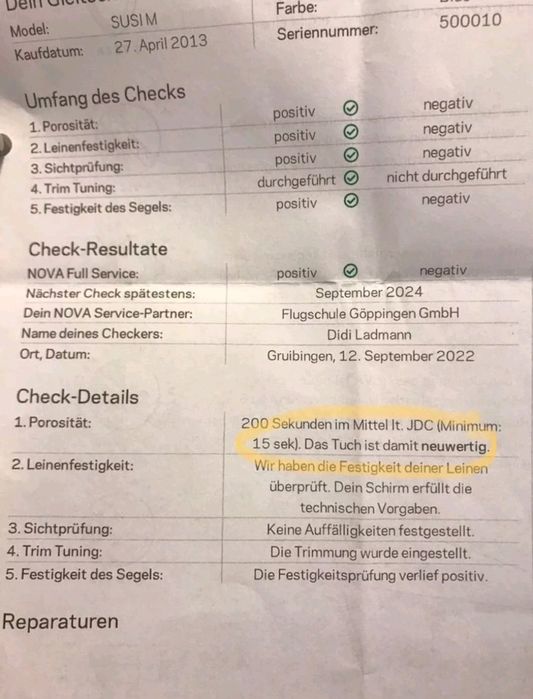 Парапланер Nova Susi 90-120kg EN-A