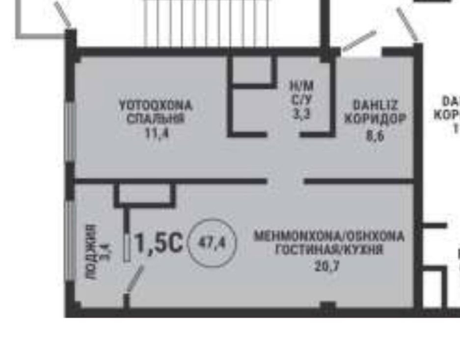 KOH OTA BAZIS-T, 1 комнатная квартира