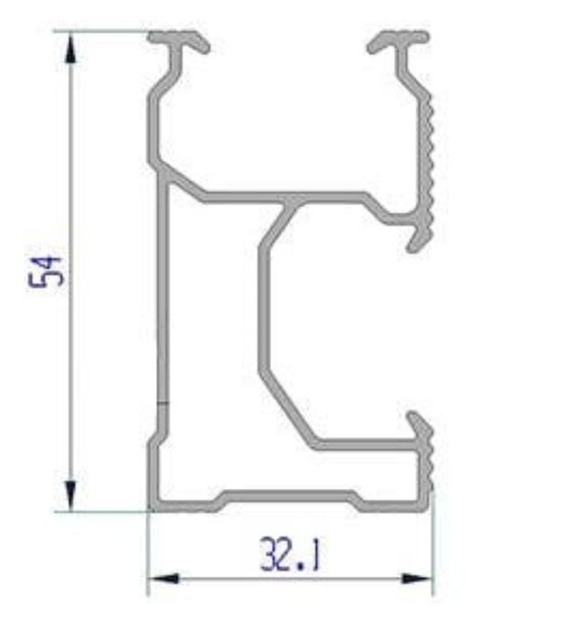 Șină aluminiu prinderi panouri solare fotovoltaice 5M