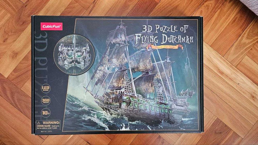НОВ 3D пъзел Кораб/Flying Dutchman/ - 360 части + LED светлини