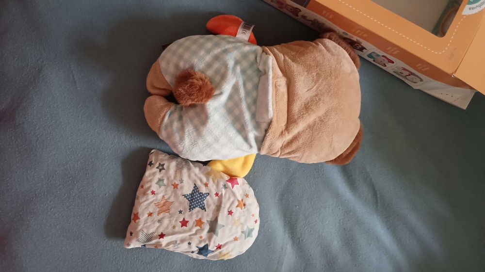 Бебешка плюшена играчка с черешови костилки МЕЧЕ / срещу колики