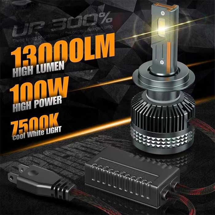 Диодни крушки R100 - H4 - 12V24V фар с вградена охлаждаща система.