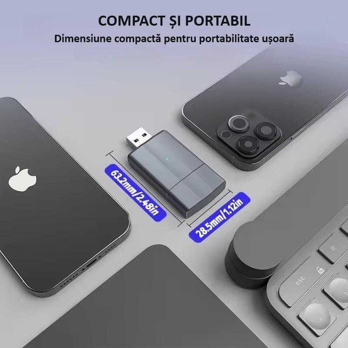 Adaptor Wireless Android Auto/Apple Carplay ZYTEQ® PL2 Universal, Nou