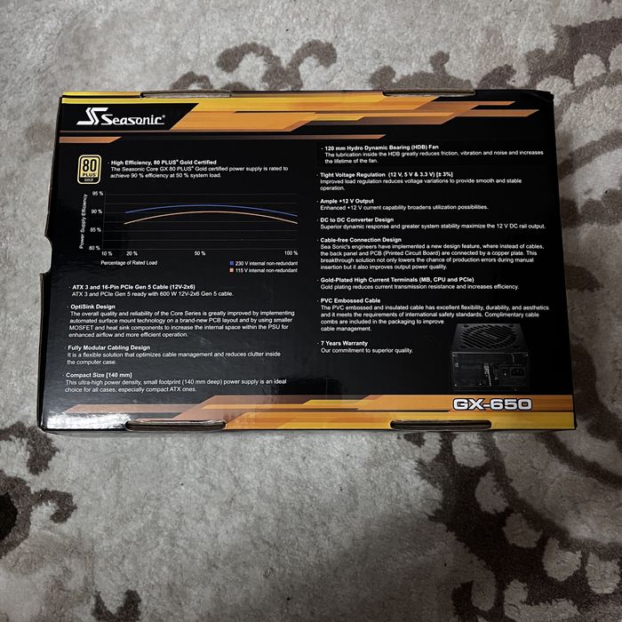Sursa Seasonic GX-650W-ATX 80 Plus Gold