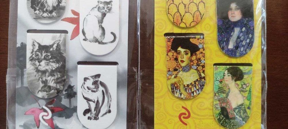 Магнитни книгоразделители – Японски котета и Густав Климт