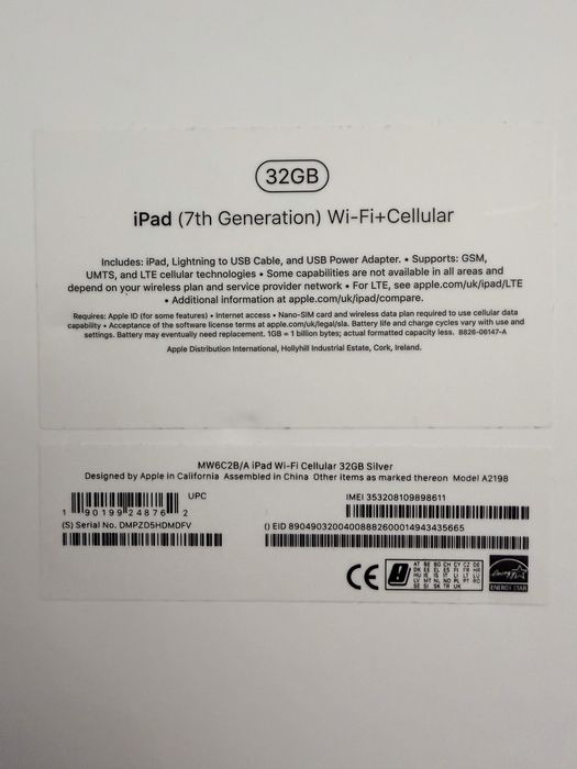 iPad 10 (7th Generation) Wi-Fi+Cellular