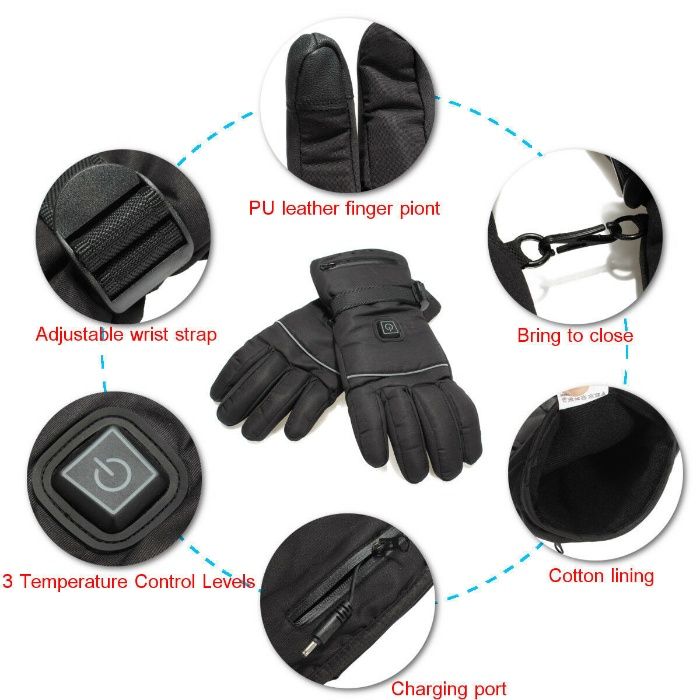 Manusi touch screen termo manusi incalzite, ski, moto, atv, sport