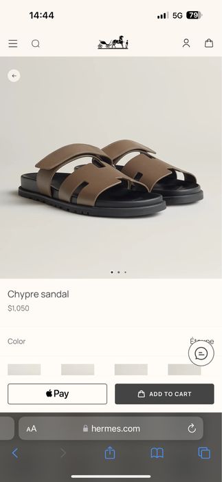 Hermes Chypre sandal Чехли