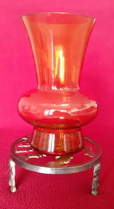 Винтидж кръгла месингова подложка