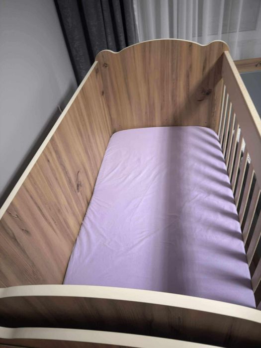 Бебешка кошара с повивалник 3 в 1 с матрак