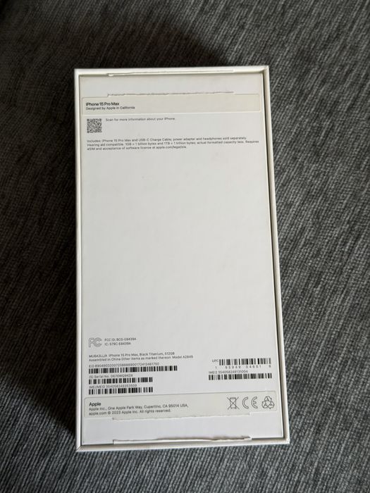 iPhone 15 Pro Max, Black Titanium, 512GB