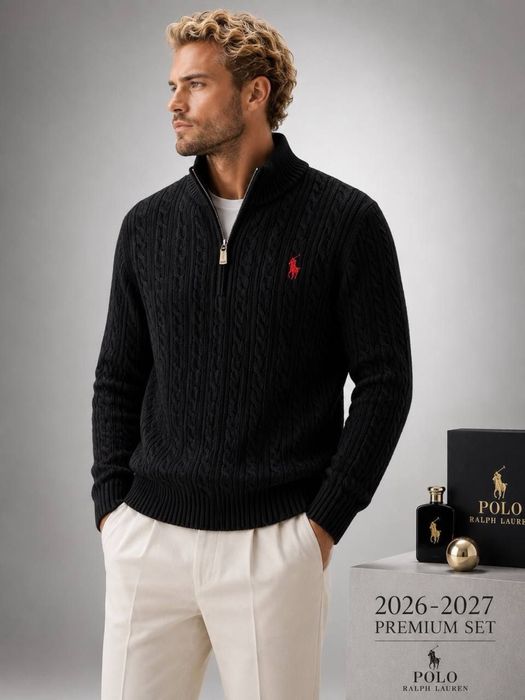 Polo Ralph Lauren Cable-Knit – мъжки пуловер с цип