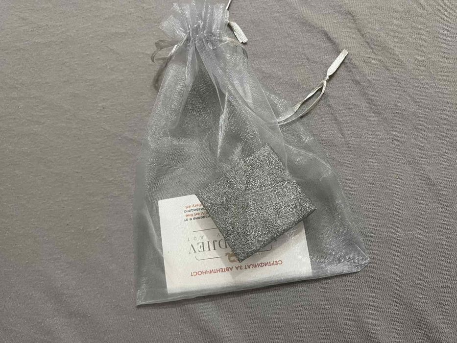 Сребърни обеци клипс с цирконий