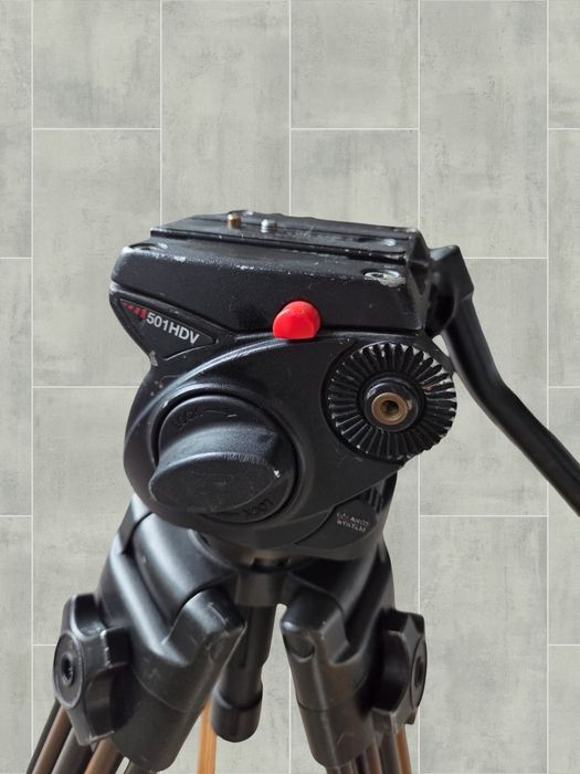 Manfrotto 525MVB + 501HDV trepied video profesional cu cap fluid