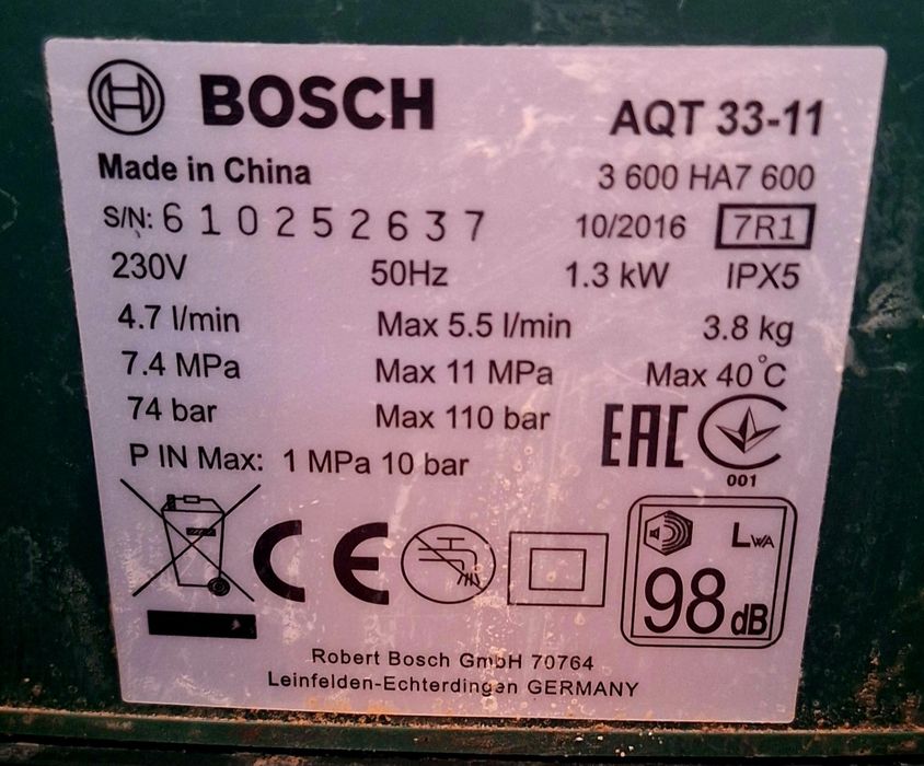Водоструйка BOSCH AQT 33-11