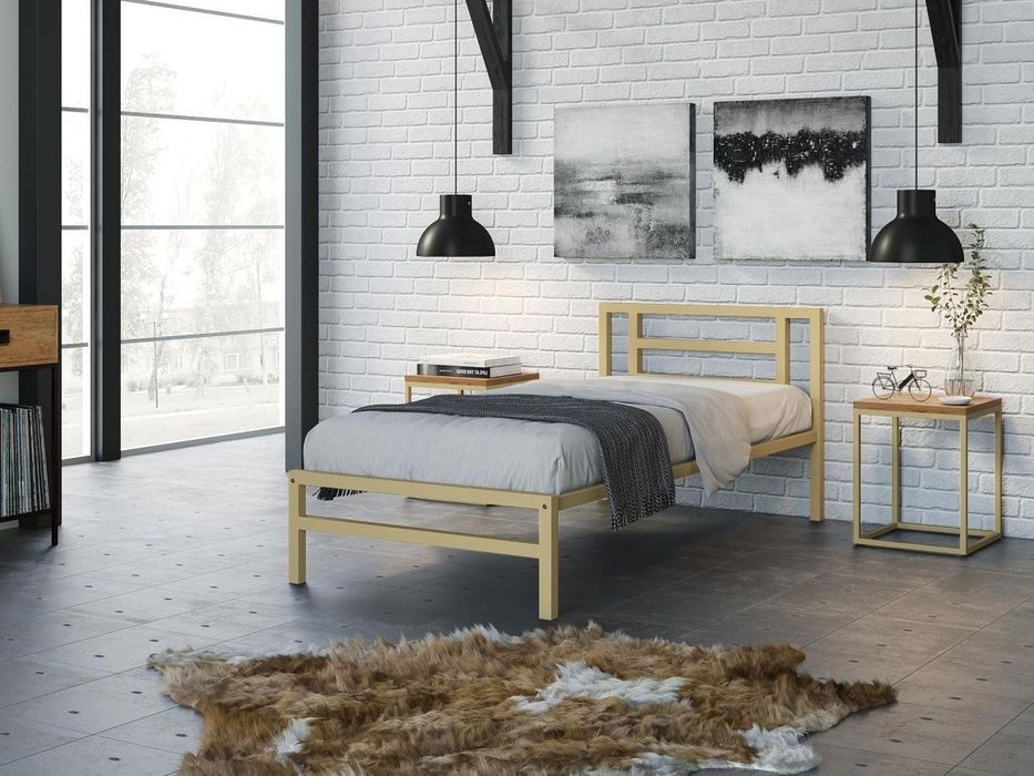 Односпальная кровать Loft krovat темир крават metal kalavat Лофт