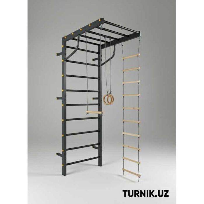 Детская шведская стенка "Extra" турник, рукоход, кольца