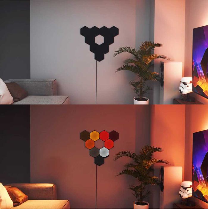 Смарт светлинни панели Nanoleaf Shapes Hexagons стартов пакет 9 броя
