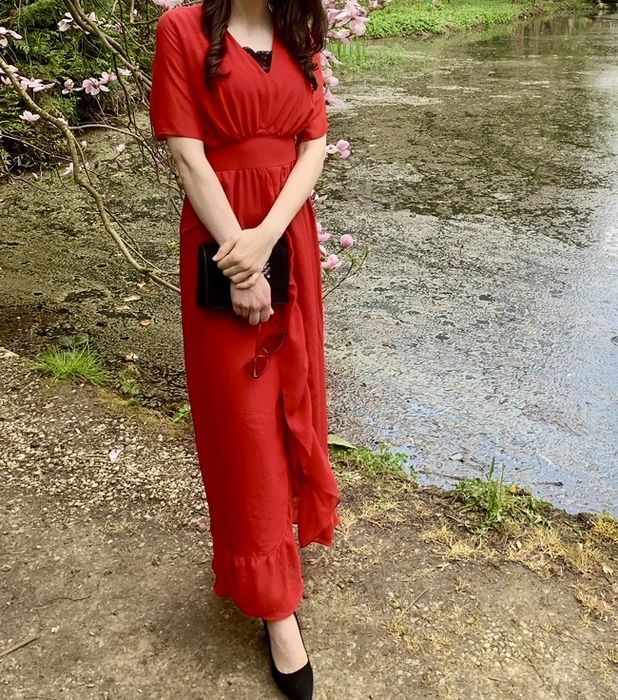 Rochie roșie lungă de ocazie