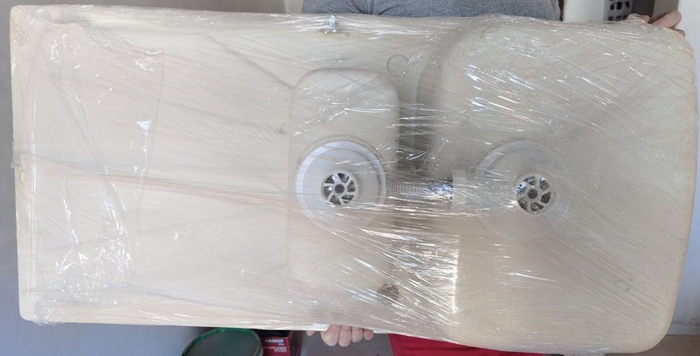 Двойна мивка с плот