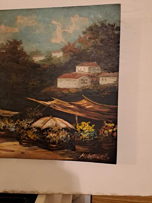 Pictura in ulei pe lemn