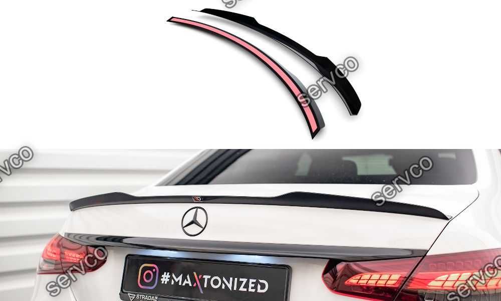Eleron spoiler cap Mercedes E Class W213 Facelift Sedan AMG-Line 2021- v5 - Maxton Design