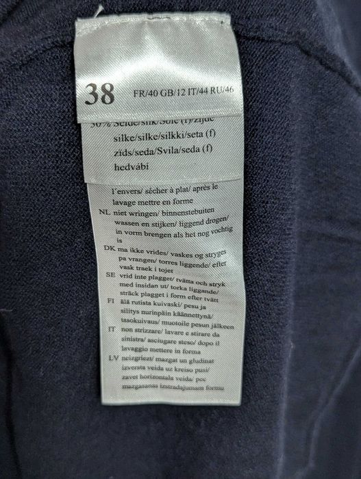 Pulover dama Basler 38 – lână + mătase, albastru, premium