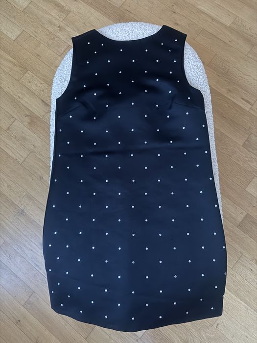 Rochie satin si pietre H&M, XS